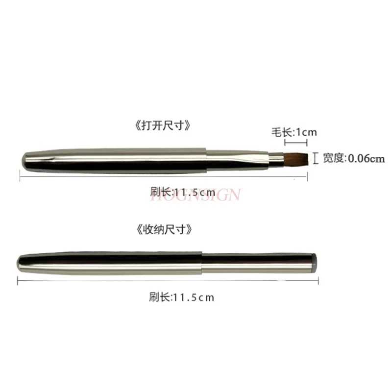 もみカバー付き伸縮式ポータブルフラットリップブラシ口紅リップブラシミニメイクアップセール