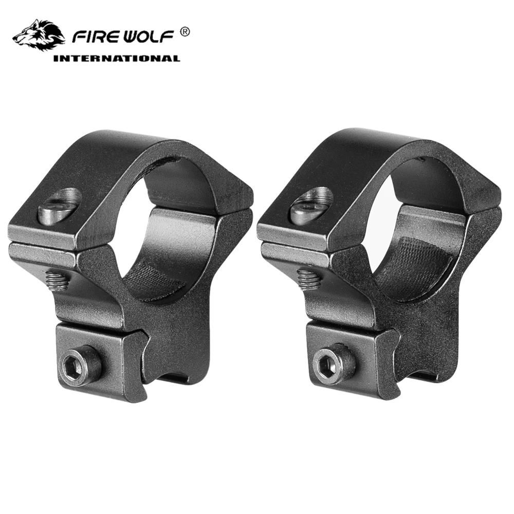 25.4mm Rifle Sight Ring High Profile 11mm Orbit Dovetail Mounted Short, Airsoft Tactical Hunting Rifle Laser Flashlight Mounted