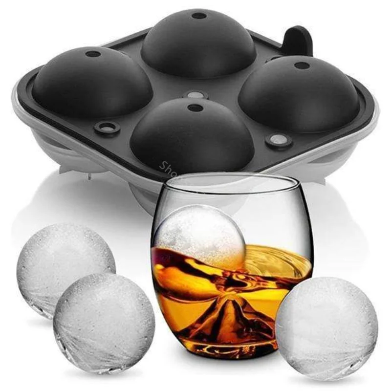 

Big Ice Hockey Silicone Mold Ice Box Multifunctional 4Cavity Silicone Ball Ice Cube Maker ice cream mold baold popsiclll me mold