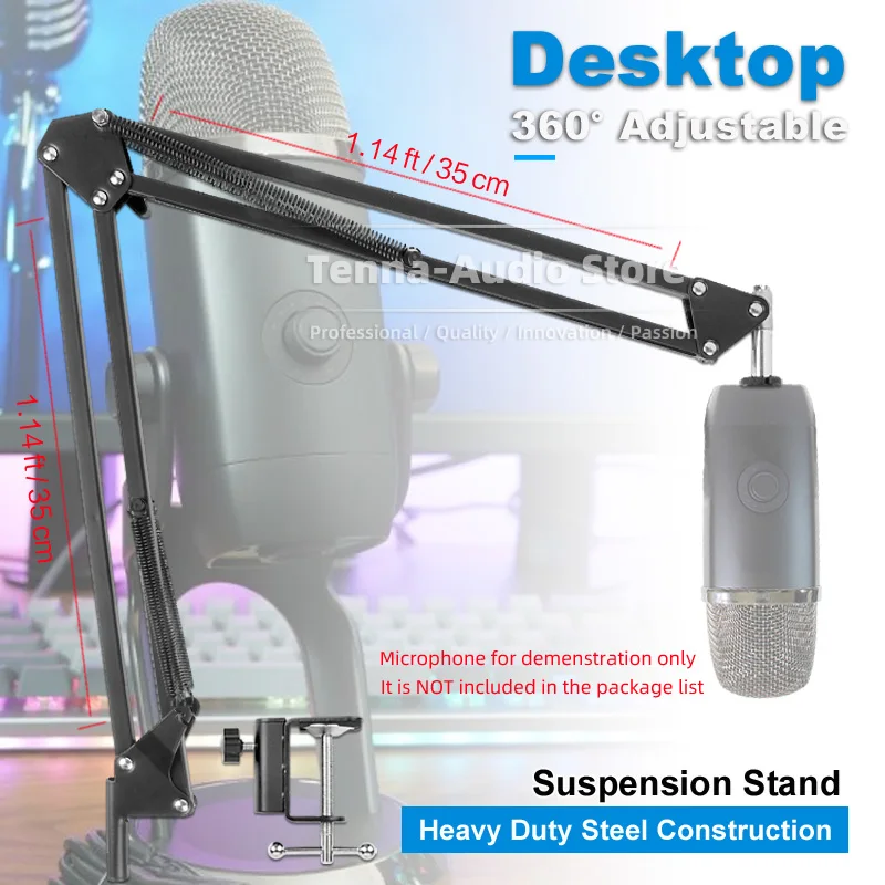 Desktop Klem Suspension Mic Boom Arm Voor Blauw Yeti X Yetix Microfoon Stand Tafel Desk Top Opname Mike Schaar Houder mount