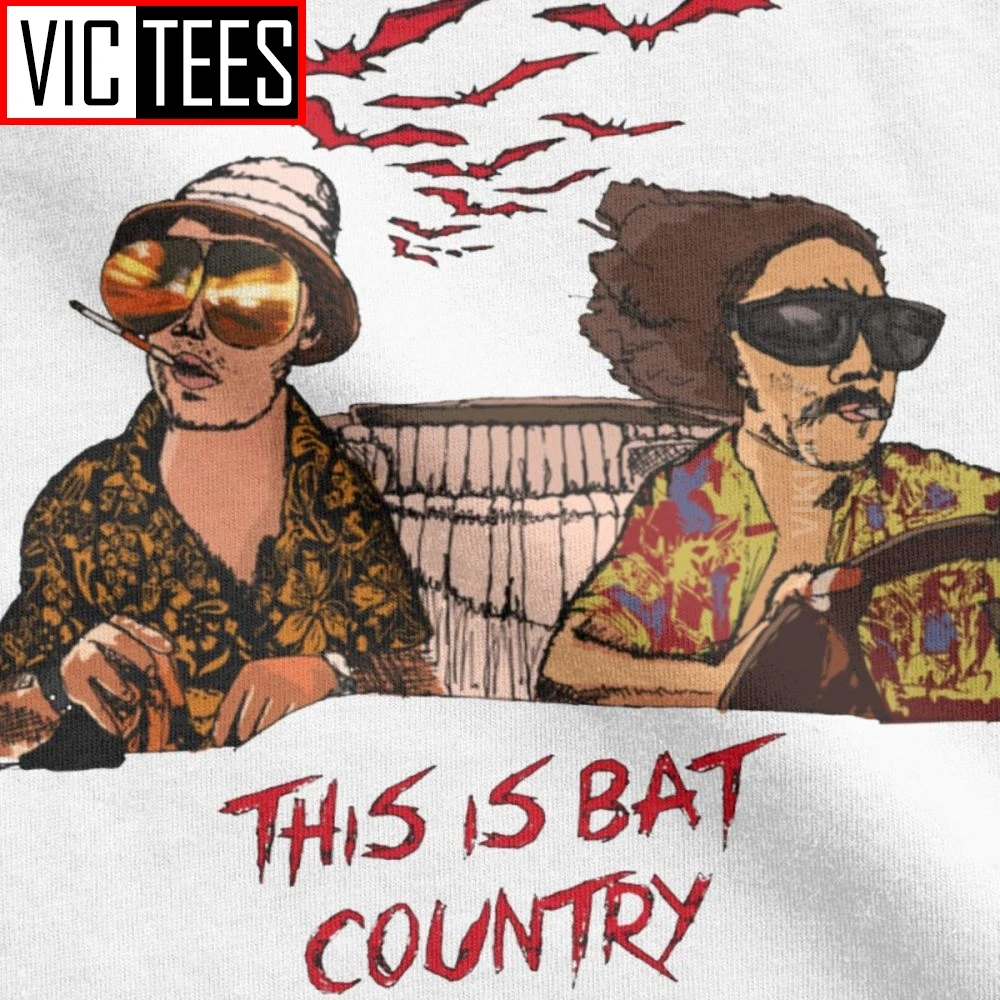 Men\'s T-Shirt Bat Country Fear And Loathing In Las Vegas Cotton Bat Country Drugs Johnny T Shirt Unique