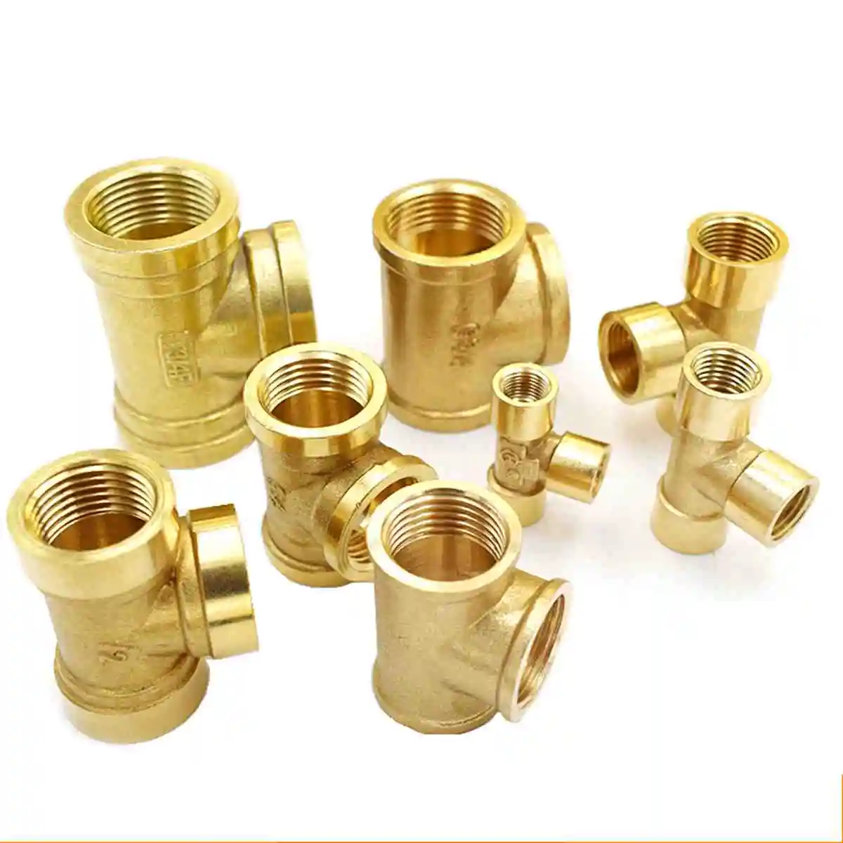 

1/8" 1/4" 3/8" 1/2" 3/4" 1" 2" BSPP Female Brass Equal Tee 3 Ways Pipe Tube Connector Fitting Water Pipe Plumbing