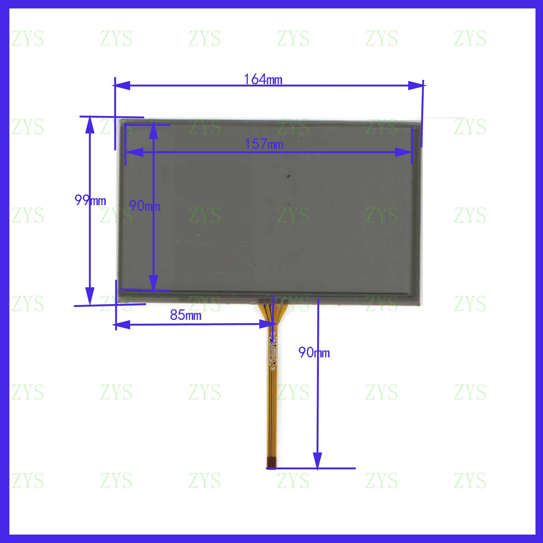 

ZhiYuSun XWT1286 7Inch 164*99mm 4Wire Resistive TouchScreen Panel Digitizer for GPS CAR this is compatible 164*99