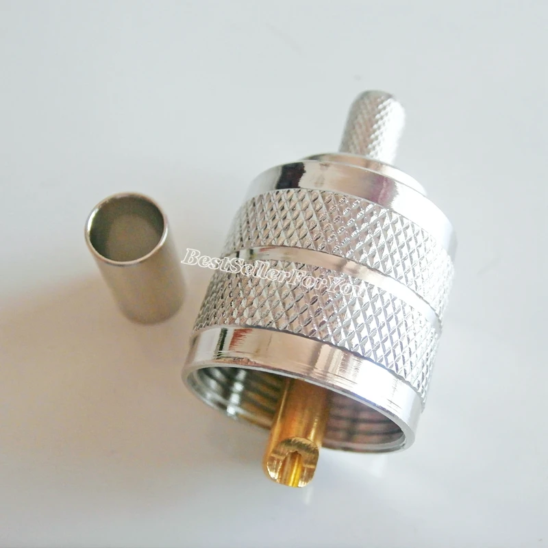 10X UHF Male PL-259 Male PL259 Solder Crimp RG58 RG142 RG400 LMR195 LMR200 RF Connector G