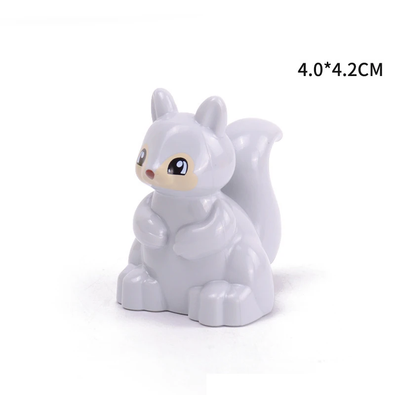 DIY Brand Cute Animal Bricks Horse Rabbit Whale Monkey Cat Dinosaur Panda Big Size Building Blocks Birthday Toys For Kids Gift