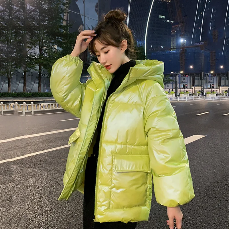 2024 Fashion Autumn Winter Women Short Hooded Multicolor Down Parkas Warm Thick Winter Jacket Women Jackets Coats