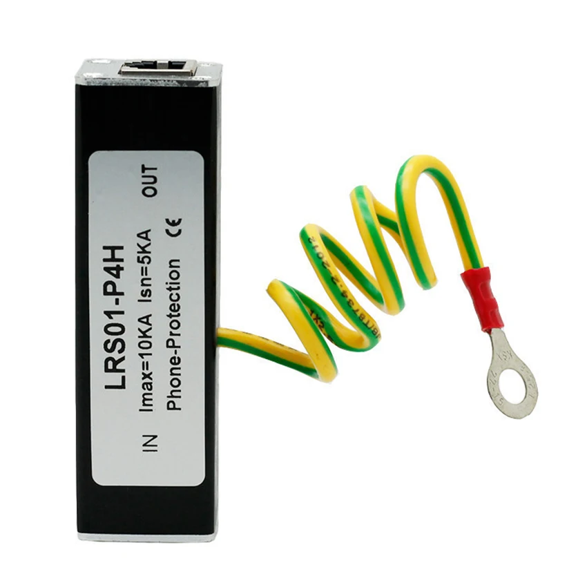 Practical Thunder Arrester Surge Protector Avoid Interference Telephone Fax Home Safety Rainny Days Easy Install Small