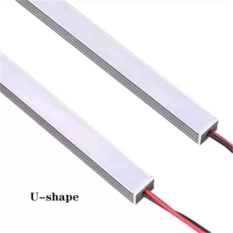 1-30 PCS LED Rigid Strip DC12V 50CM 20 inch SMD5730 36LEDs U/V-Shaped Flat LED Aluminum Channel Rigid Strip for Indoor Lighting