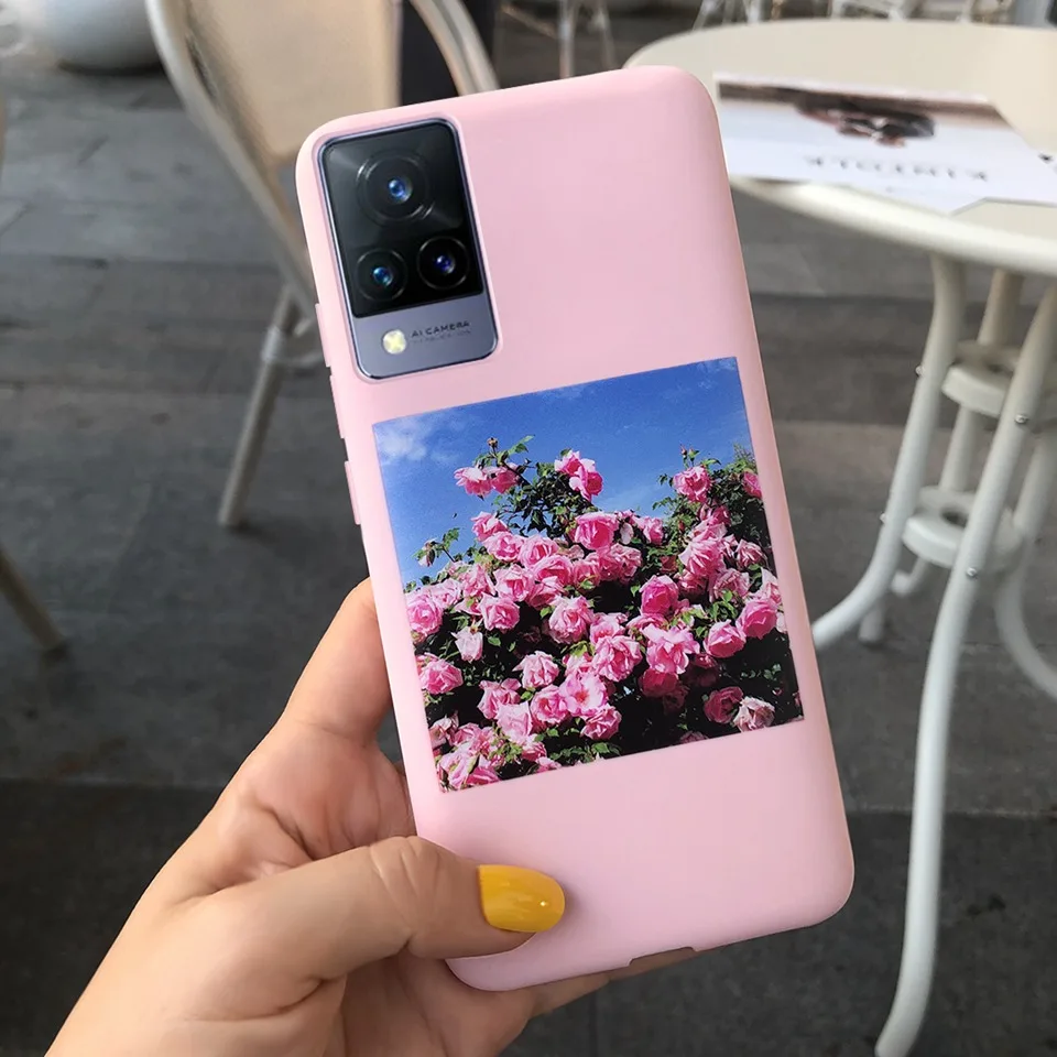 For vivo V21 Case Soft TPU Silicone Phone Cover for Vivo V21 5G  V21E V20 SE Case Candy Bumper for VivoV20 V 20 21 E V2066 Shell