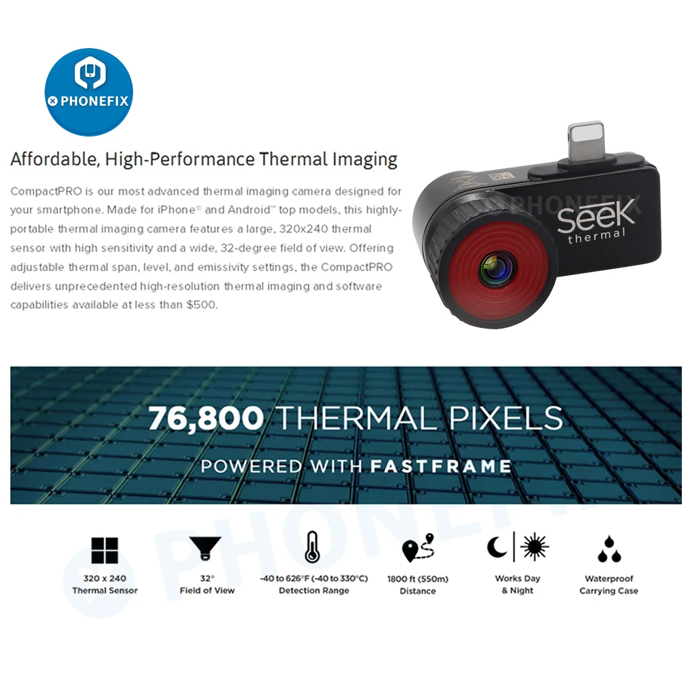 Szukaj kamera termowizyjna kamera podczerwieni noktowizor Compact PRO /XR Android/ IOS /TYPE-C/ USB-C wtyczka PCB narzędzie diagnostyczne