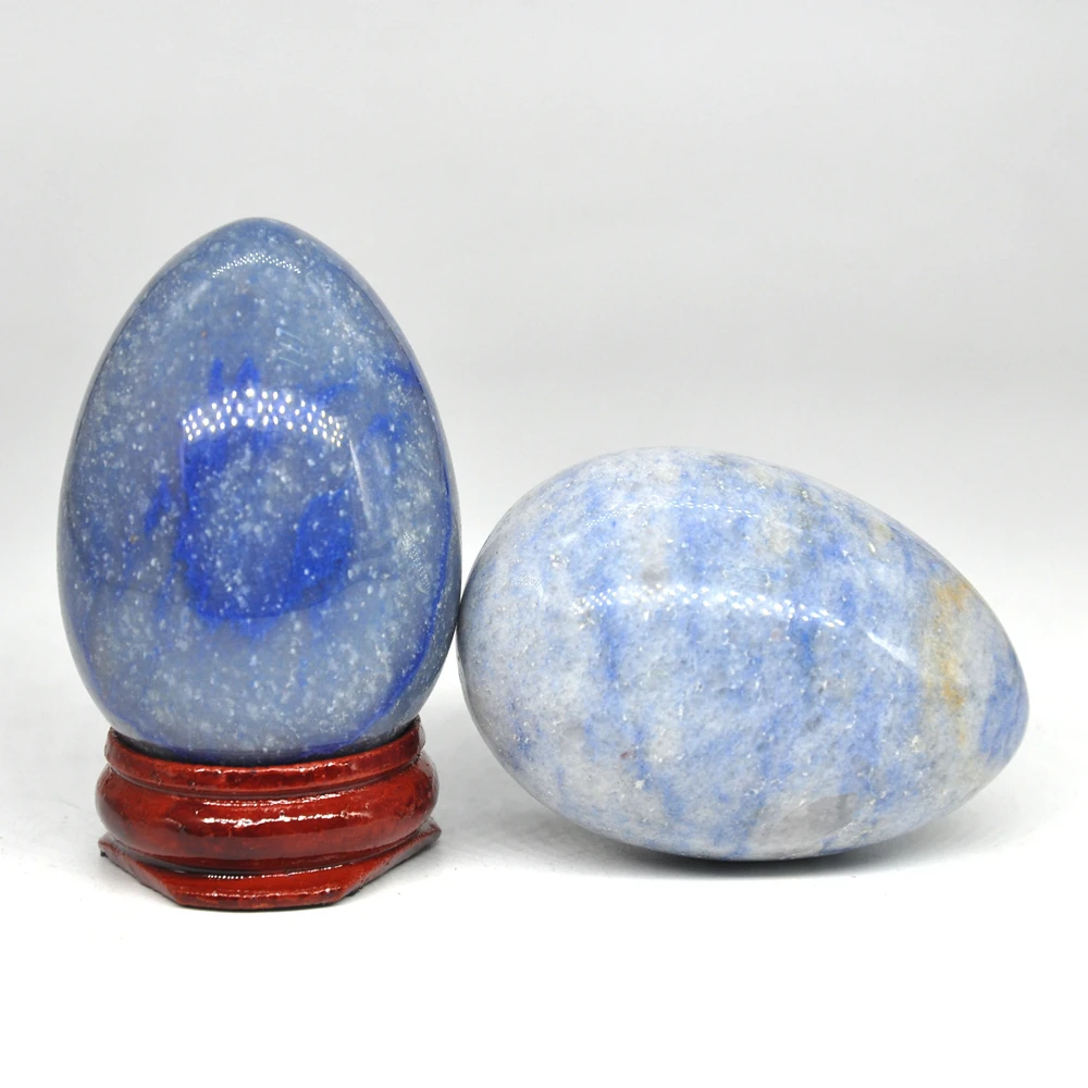 

35x50mm Blue Aventurine Egg Shaped Stone Healing Natural Crystal Massage Minerale Gemstone Spiritual Decoration Collection