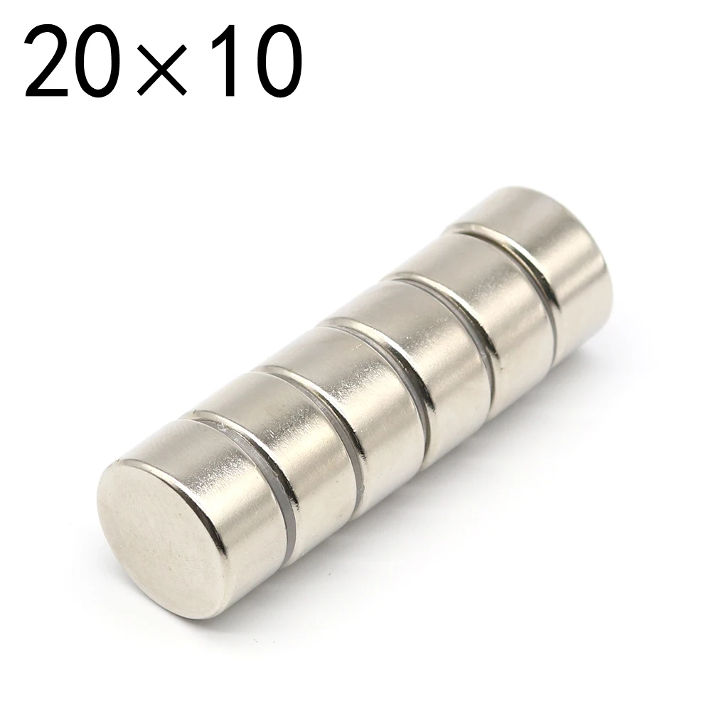 

1/2/5/10/20 Pcs 20x10 Round Neodymium Magnet 20mm x 10mm N35 NdFeB Super Powerful Strong Permanent Magnetic imanes de neodimio