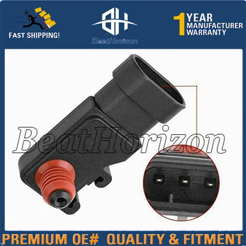 

Manifold Pressure MAP Sensor 32417-10 for Harley Davidson Dyna Softail Sportster Touring MC-MAP3, 32416-10, 32316-99,10220075