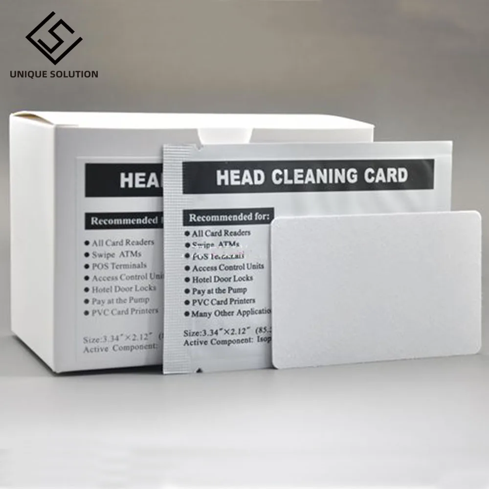 100PCS hotel door lock card reader ATM cleaning card atm swipe dip card readers cleaning card