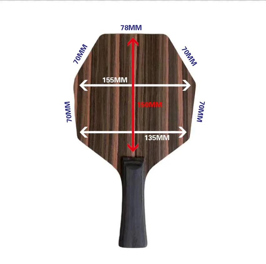 Cybershape Ebony Material Table Tennis Blade Racket Offensive Curve Hexagonal Ping Pong Blade