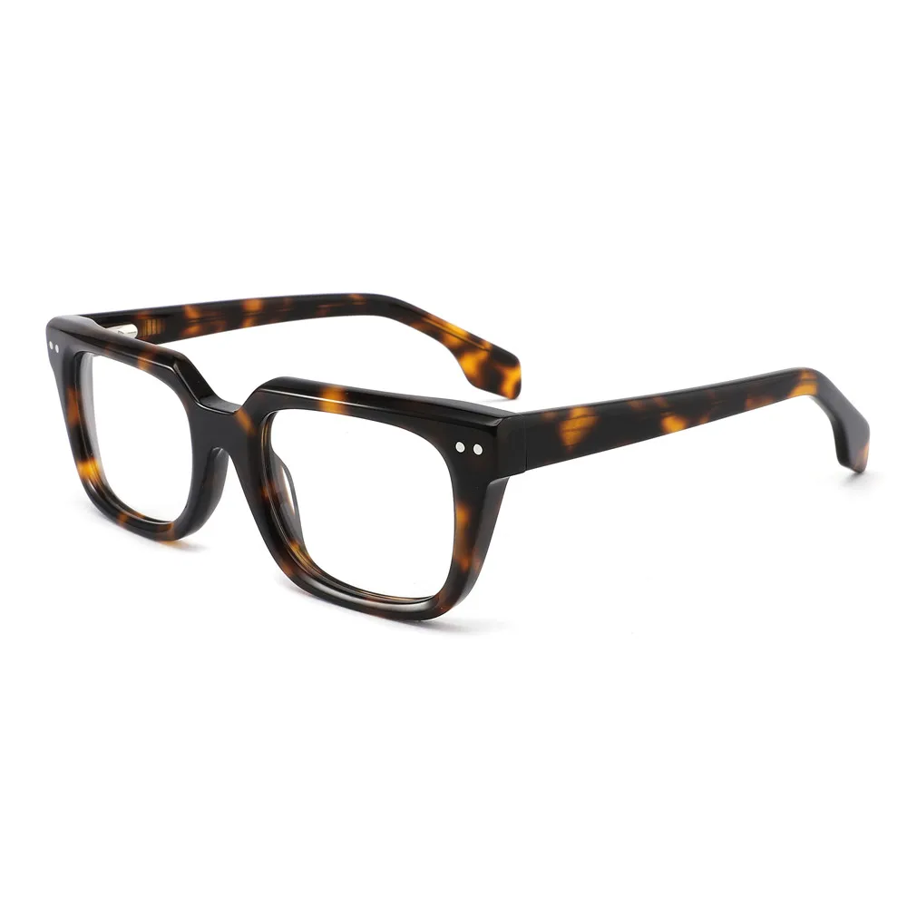 

BETSION Vintage Spring Hinges Full Rim Acetate Eyeglass Frame Men Women Clear Lens 882211