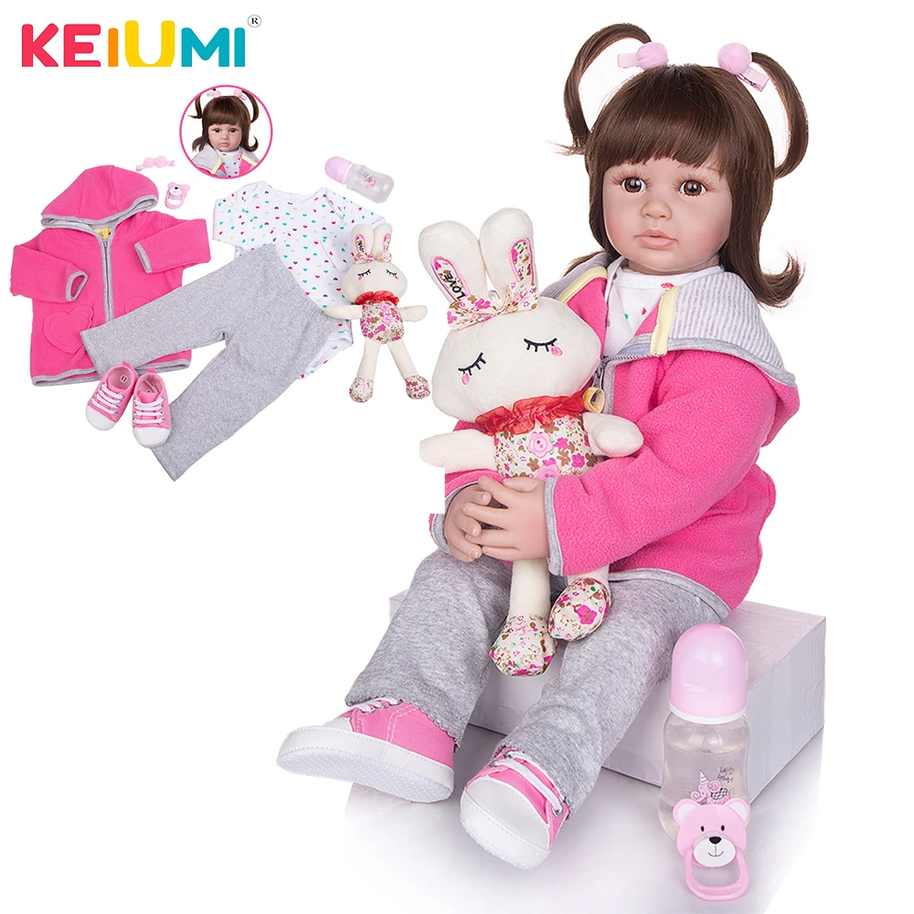 

KEIUMI Fashion 24 Inch 60 cm Reborn Baby Doll Toys Princess Toddler Babies Doll Girls Birthday Gift Present Children Surprises