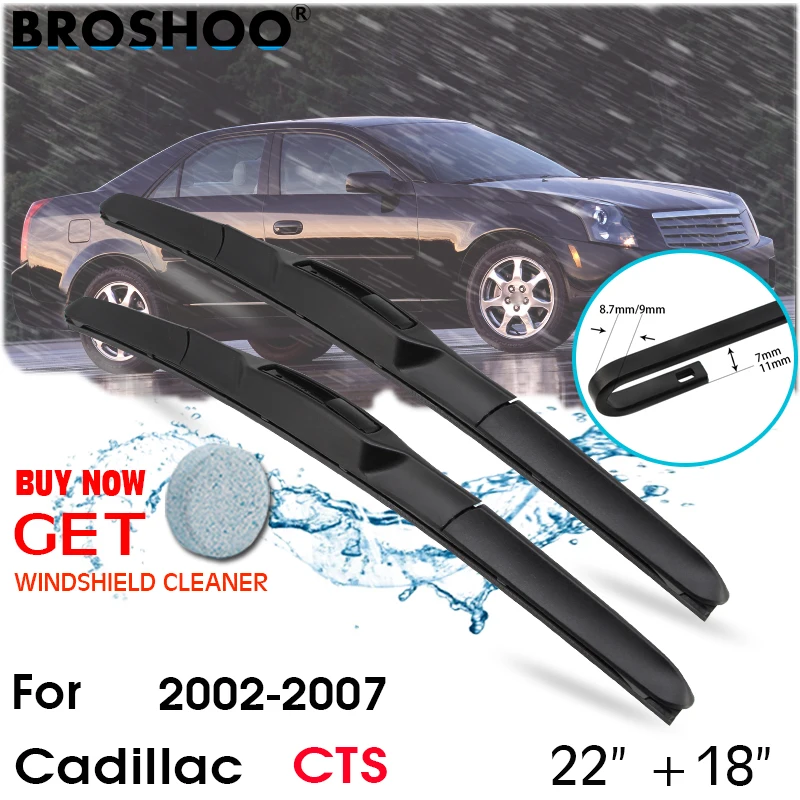 

Car Wiper Blade Front Window Windscreen Windshield Wipers Blades J hook Auto Accessories For Cadillac CTS 22"+18" 2002-2007