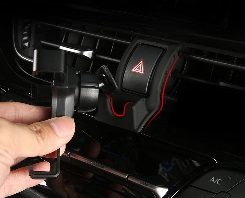 Fit for Toyota CHR C-HR 2016-2020 Car Accessories Plastic Alloy Bracket Mobile Phone Holder Air Vent Mount Stand LHD! RHD!