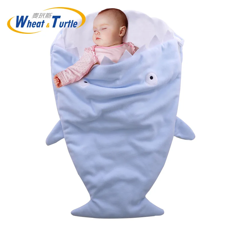 

Mother Kids Baby Clothing Accessories Receiving Blankets Cute Shark Soft Warm Swaddle Bedding Props