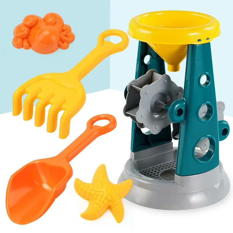 

5Pcs Summer Beach Toys Spade Shovel Rake Water Tools Molds Set Baby Play Sand Water Sandbox Outdoor Sports Toy For Children