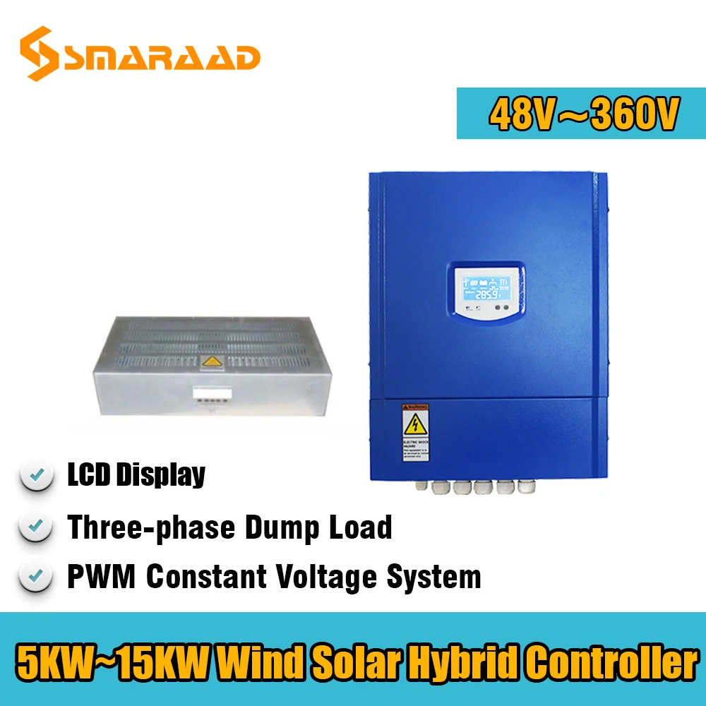 

5000W 10KW 15KW 48V 96V 220V Off-Grid PWM Wind Solar Diesel Hybrid Controller With PWM System And Three-phase Dump Load System