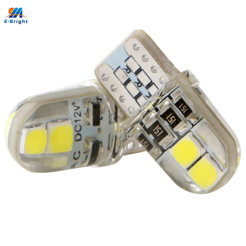 

4pcs LED W5W T10 194 168 W5W COB 4SMD Led Parking Bulb Auto Wedge Clearance Lamp Canbus Silica Bright White License Light Bulbs