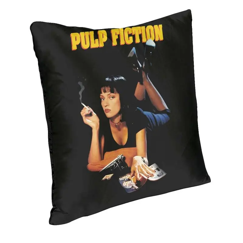 Vintage Pulp Fiction Throw Pillow Cover Home Decor Mia Wallace Quentin Tarantino Cushion Cover Pillowcase For Living Room