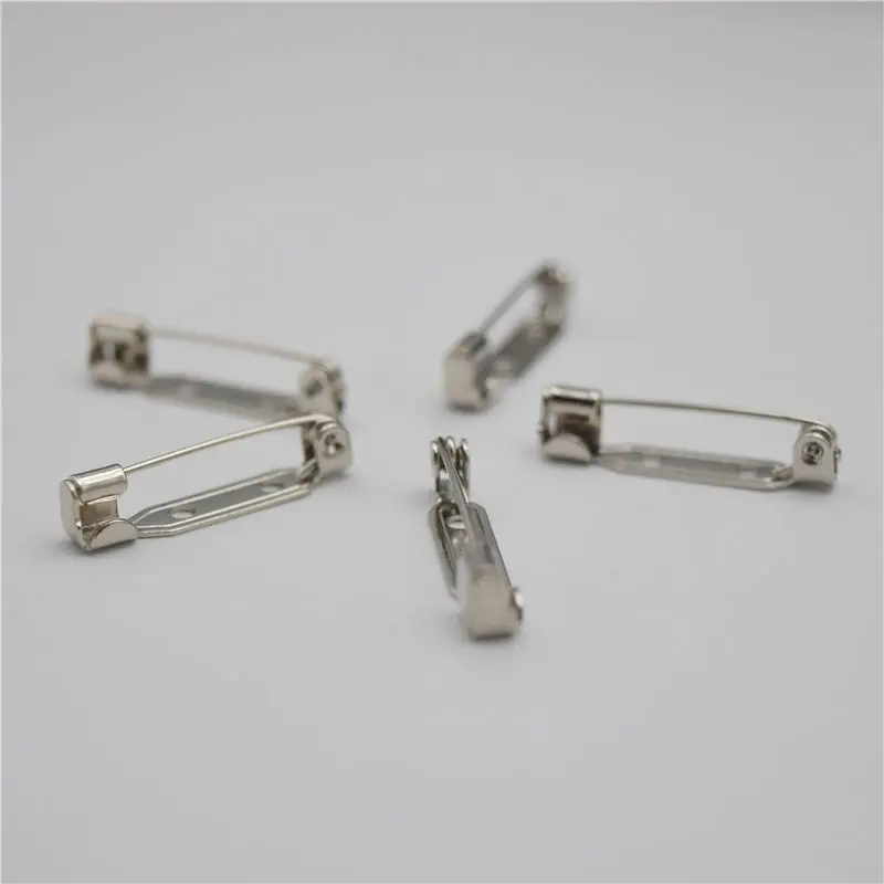 500pcs 2.4cm High Quality Safety Brooch Base Back Bar Badge Holder Brooch Pins DIY Jewelry Finding