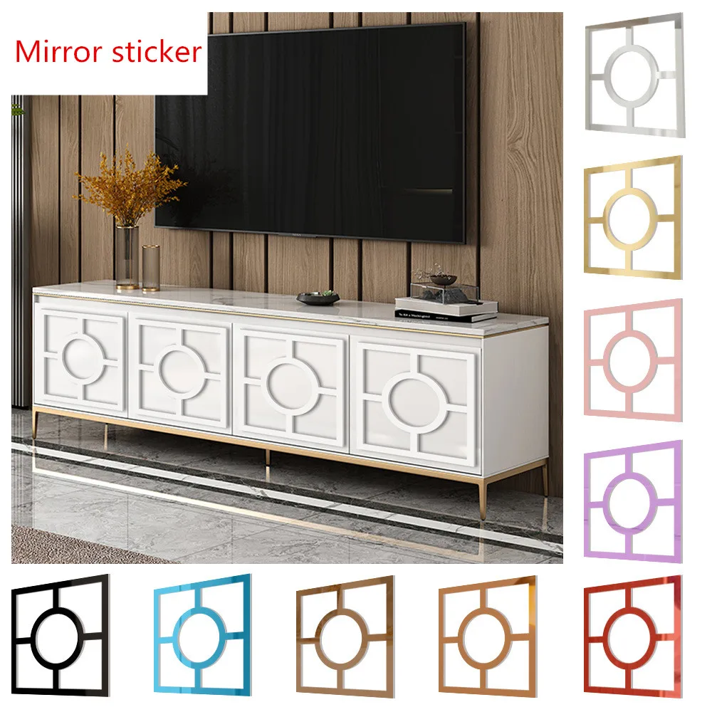 Living Room Porch Background Wall Decoration Sticker Home Cabinet Door Renovation Wallpaper Acrylic Mirror 3D Wall Sticker