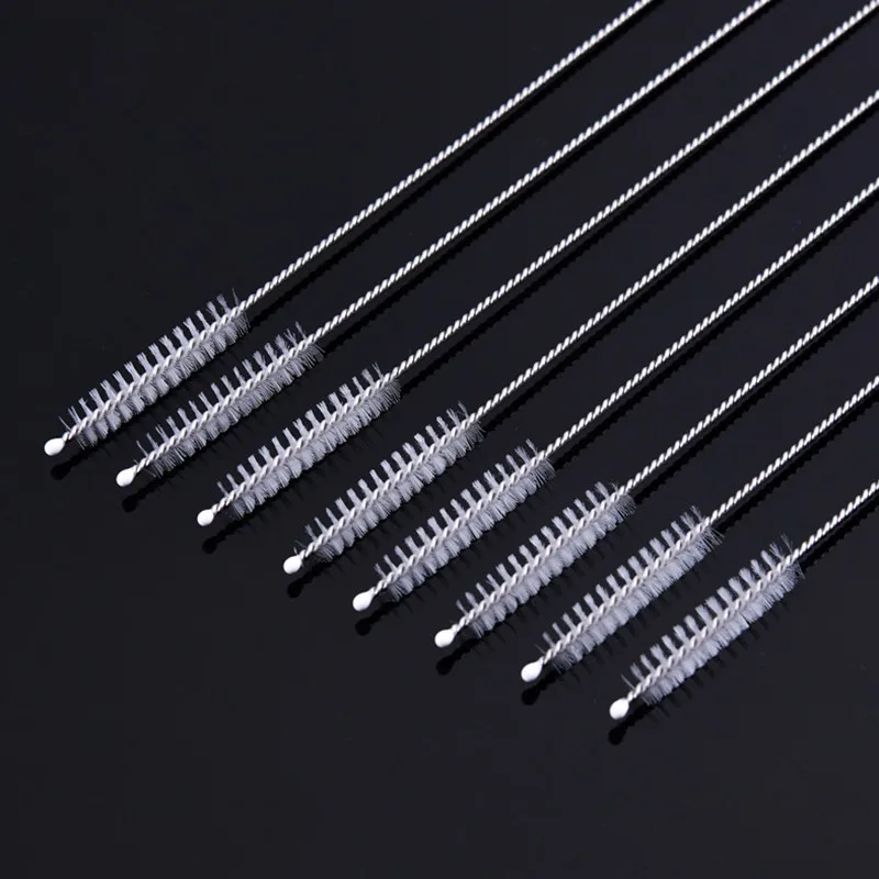 

5/10Pcs Stainless Steel Straw Brush Baby Bottle Water Cup Brush Glass Tube Spiral Soft Straw Cleaning Tool