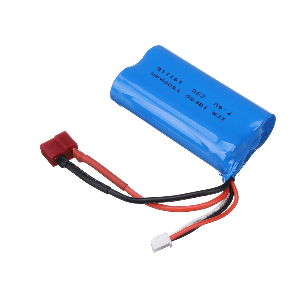 2S 7.4 V 1500 mAh bateria Lipo 12423 12428 dla Wltoys 144001 12401 12402 12402A gąsienicowe akumulator samochodowy 1500 mah 7.4 V 18650 baterii