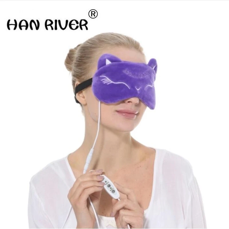 New steam eye mask USB time adjustable temperature hot compress shading sleep patch electric heating, the gift of