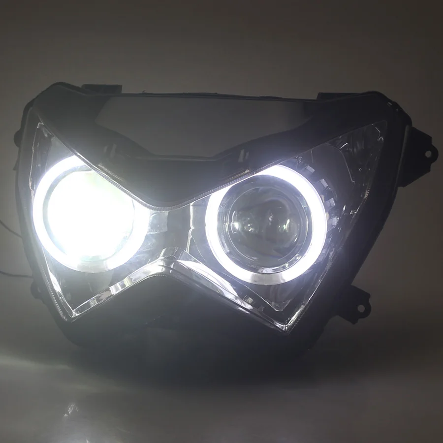 Motorcycle Headlight Fit for Kawasaki Z800 13-15 Fully Assembled Headlight Projector HID Assembly Headlight for Z250 13-16 Z300