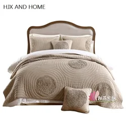 100% cotton material 1* bedspread 2 *pillowcases simple style Quilt Set Queen Quilted Bedspreads Comfortable luxury blanket