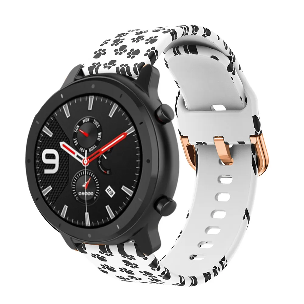 In Hình Cho Huami Amazfit GTR 42Mm/GTS Dây Đồng Hồ Thép Không Gỉ Khóa Dây Đeo Silicone Rộng 20Mm Đồng Hồ Thông Minh dây Đeo Tay Phụ Kiện