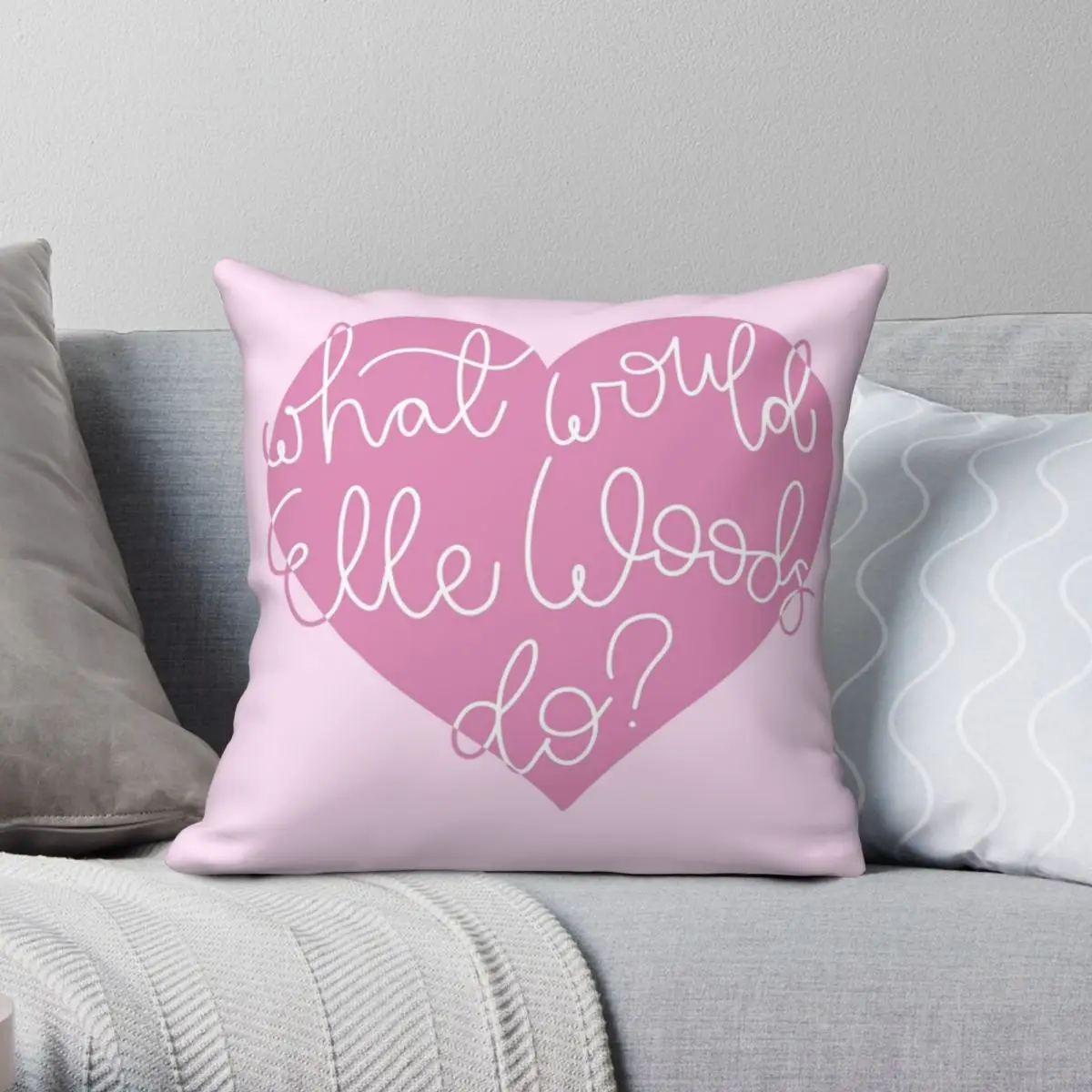 What Would Elle Woods Do Legally Blonde Pillowcase Polyester Linen Velvet Creative Zip Throw Pillow Case Room Cushion Case 18