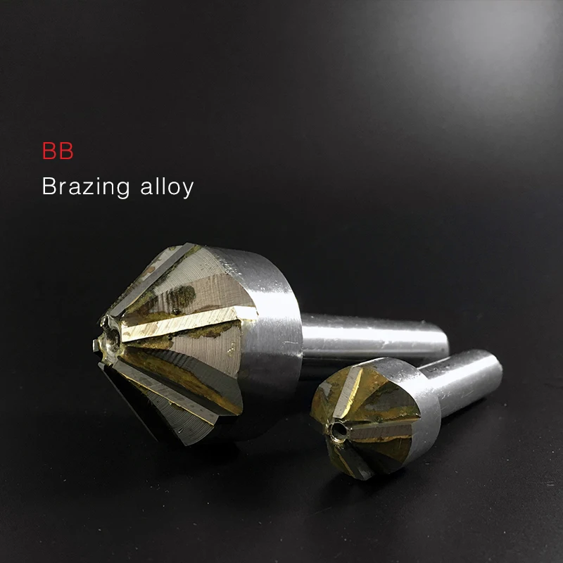 BB-Countersink Drill com Brazing Carbide Blade, Chamfering Milling Tool, 90 Degree, 16mm, 20mm, 25mm, 30mm, 40mm