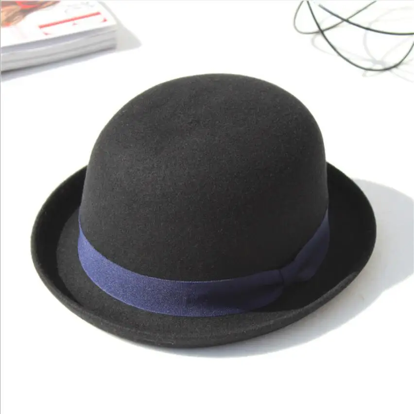 100% Wool Bowtie Ribbon Decoration Bucket Hat Winter Hat High Quality Beautiful Comfortable New Popular 2020 Hats For Women