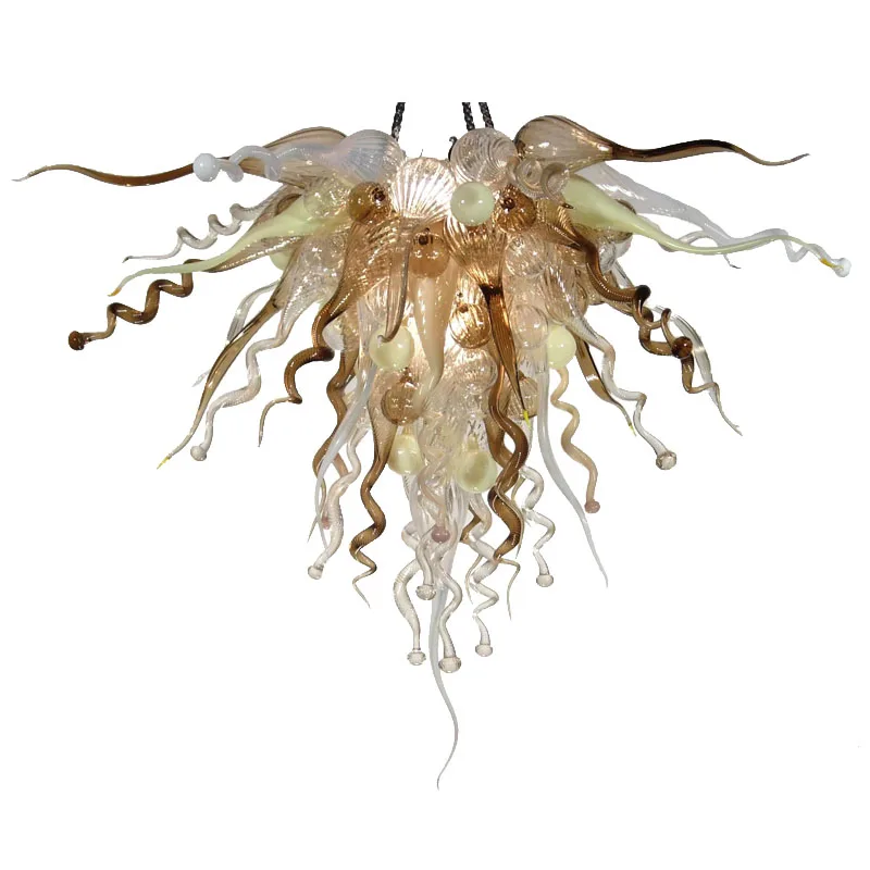 Fashion China Hand Blown Glass Chandelier Retro Lamp 70 by 50 CM Customized Chain Pendant Lighting