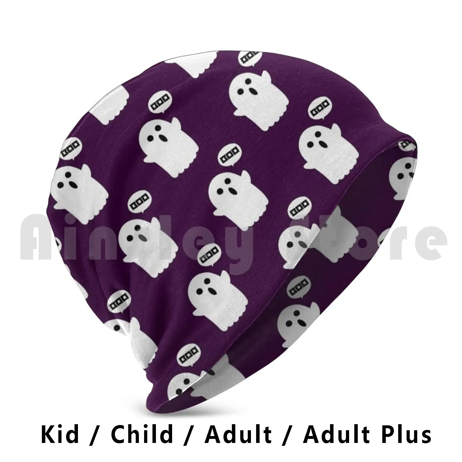 Boo! Beanies Pullover Cap Comfortable Ghost Boo Halloween Ghoul