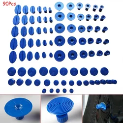 90 Pcs 풀러 탭 페인트가없는 덴트 수리 탭 작은 덴트에 대한 탭 키트를 당기는 접착제