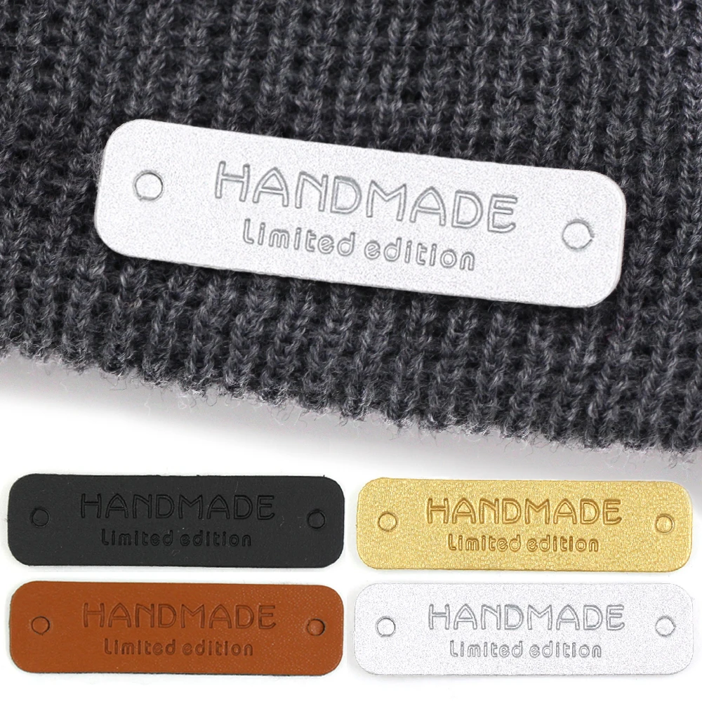 50 Handgemaakte Labels 'Handmade With Love' – Insteeklabels Met Oogjes, 5 Stijlen, Voor Naaien, Haken, Breien, Tassen En Hoeden