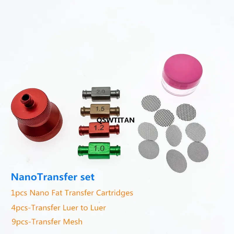 Kit de transfert de graisse Nano, pour liposuccion, titane, outils cosmétiques, outils de beauté, 1 ensemble