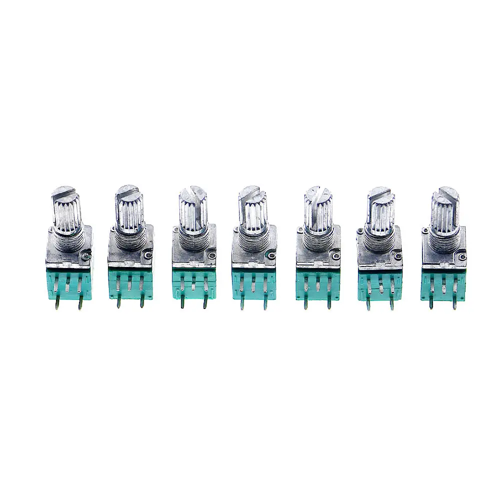 Potenciómetro de enlace único de 35 Uds con interruptor potenciómetro de sellado de audio juego surtido 1K 5K 10K 50K 100K 500K con perilla