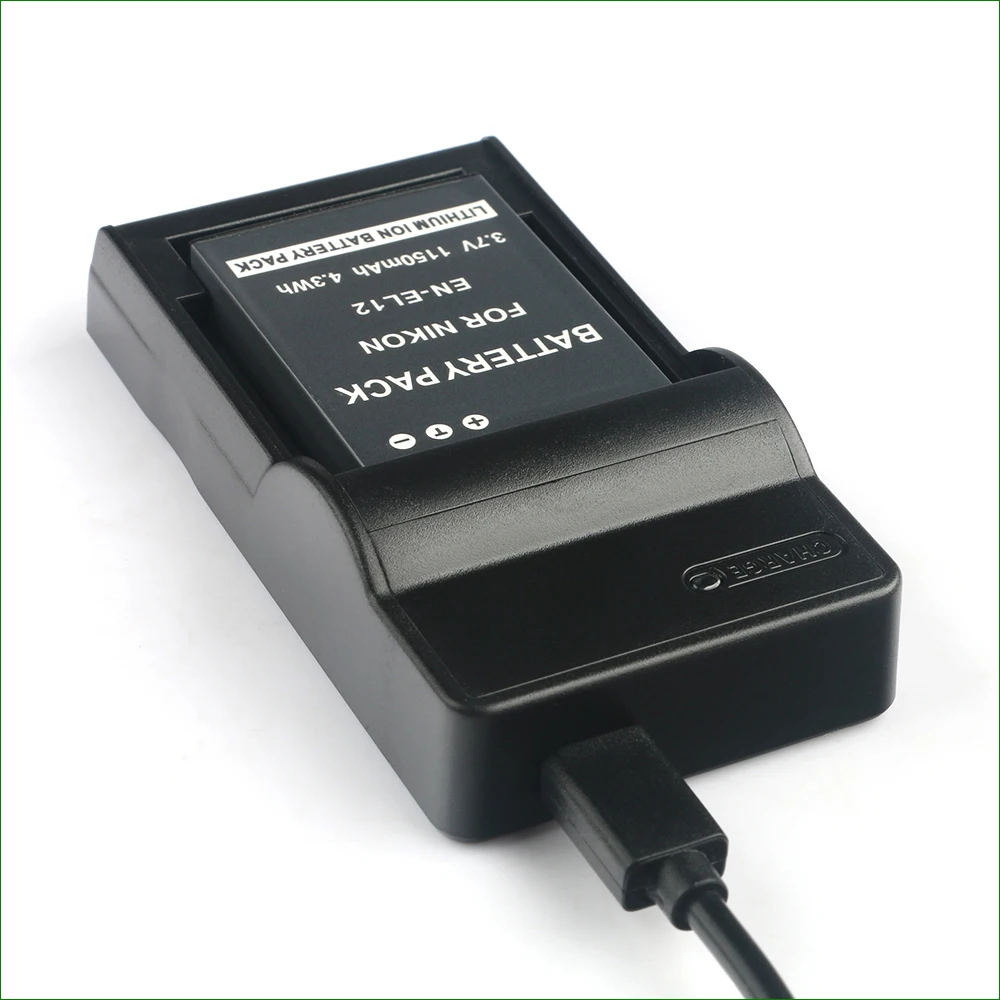 EN-EL12 EN EL12 MH-65 Digital Camera Battery Charger For Nikon COOLPIX S9300 S9400 S9500 S9900 A900 A1000 B600 W300 W300s