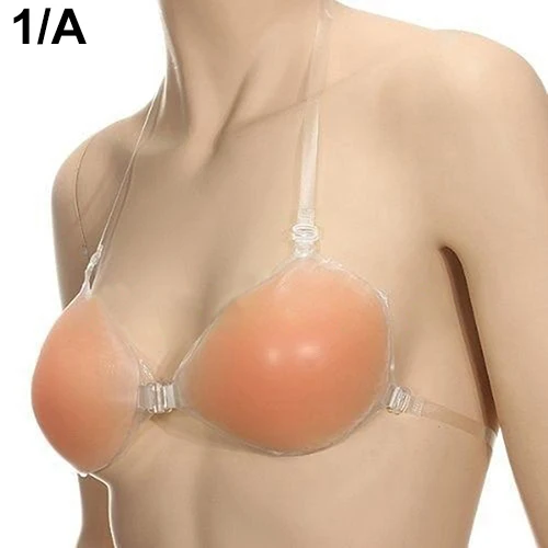 Invisible Strap Breast Enhancer Self Adhesive Silicone Push Bra Size A B C D Up