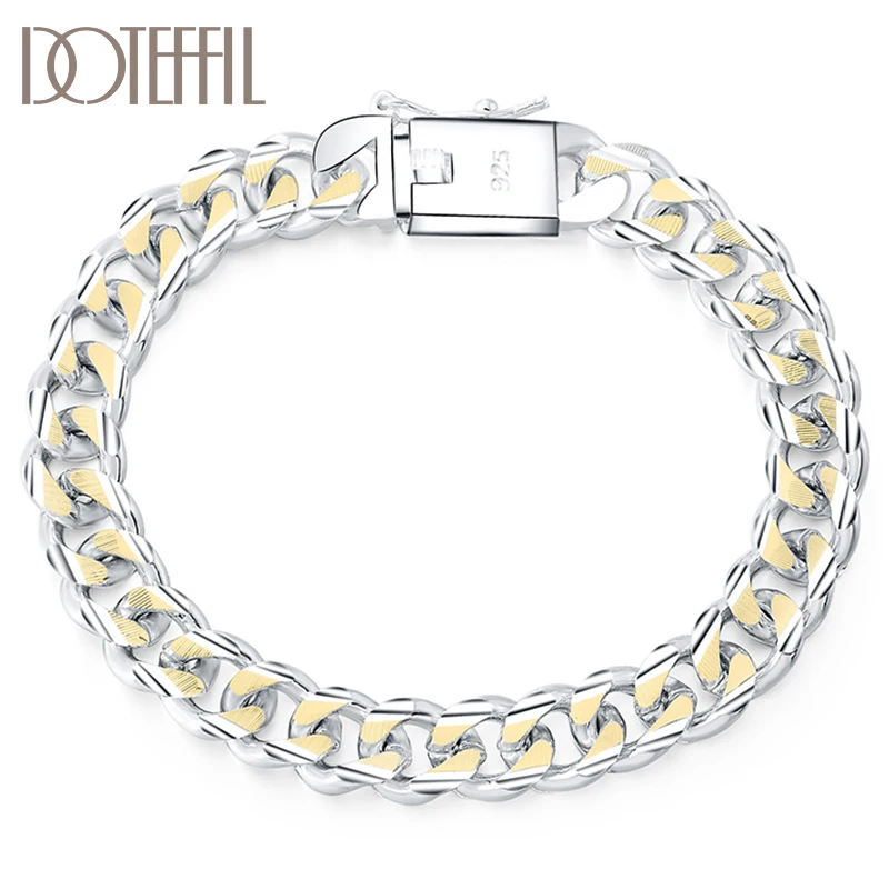 

DOTEFFIL 925 Sterling Silver Male 10M Bracelet For Women And Man Wedding Engagement Party Jewelry