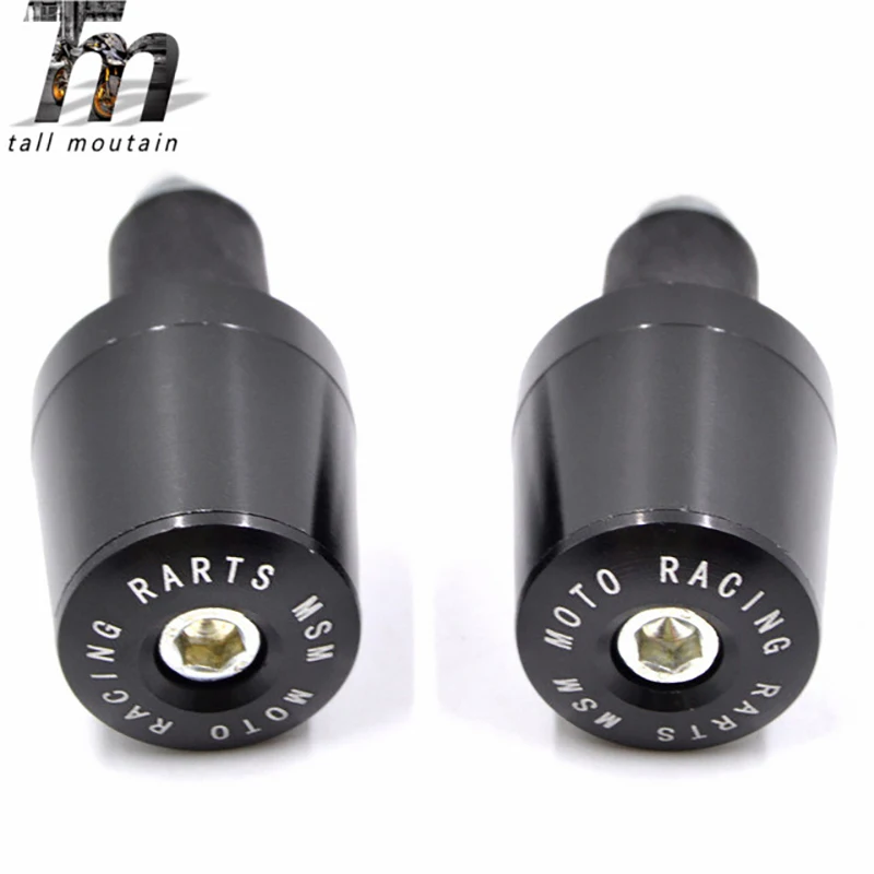 Motorcycle 22MM Handlebar Grips Handle Bar Cap End Plugs For Kawasaki NINJA 300 250R ZX636R ZX6RR 400R Yamaha MT 07 MT 09