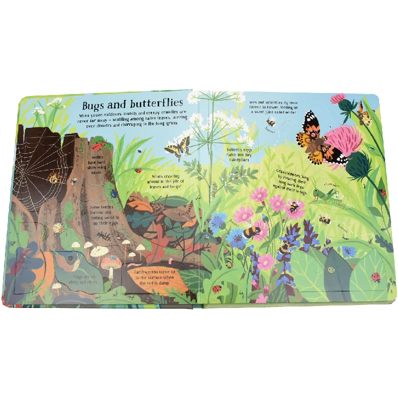 English Montessori 3D Usborne Look Inside Nature Picture Book Education Kids Child Reading Flaps To Lift Hard Cover Board Book